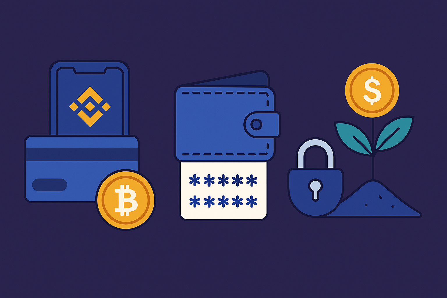 Guide Crypto Débutant - Transactions sécurisées, wallet sans KYC, stacking Solana